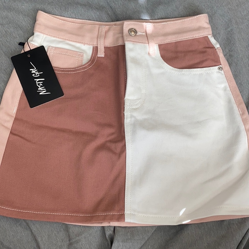 colored jean skirt